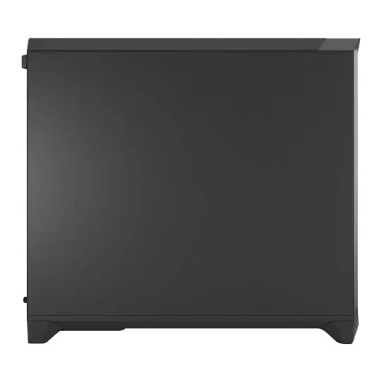 Side view of a black full-tower workstation chassis